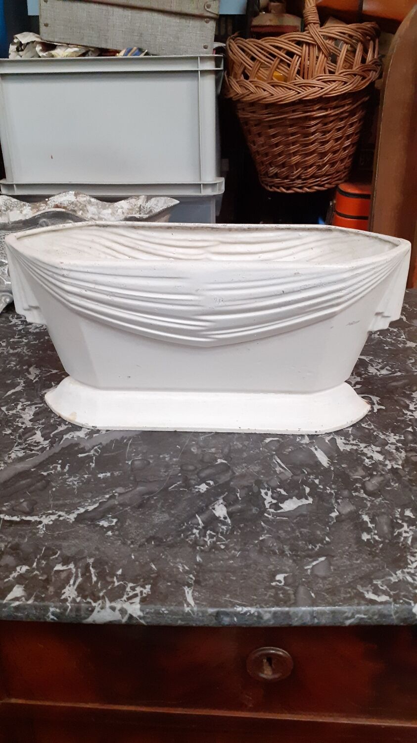 Art deco cast iron planter