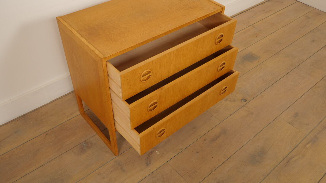 Commode vintage | 3 tiroirs | Arne Wahl Iversen | Chêne