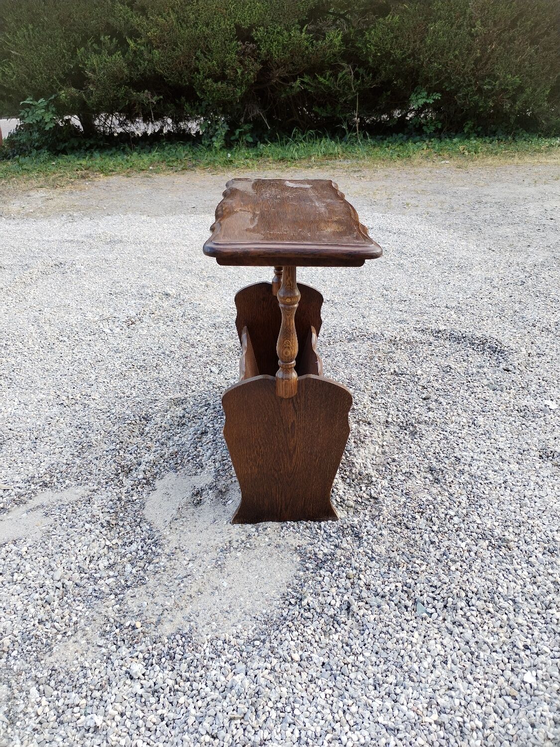 Porte-revue ancien  panier bois