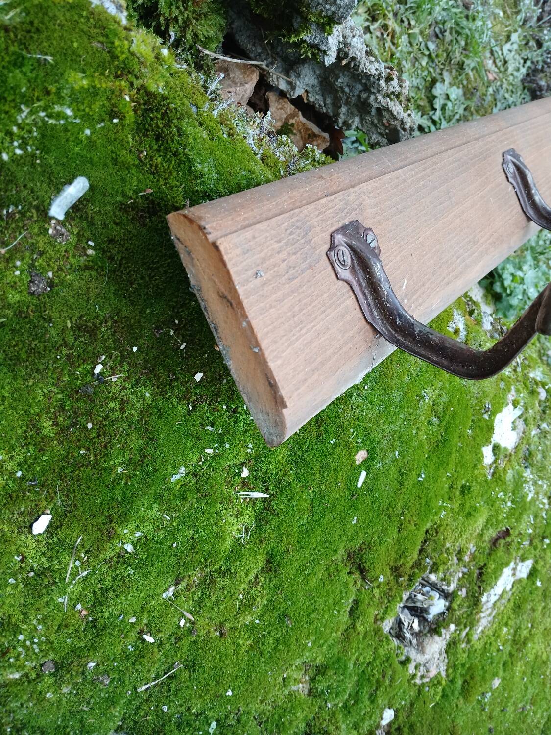 Antique wall coat rack