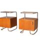 Pair of Chromed Nightstands, Vichr & spol, 1950s, Czechoslovakia