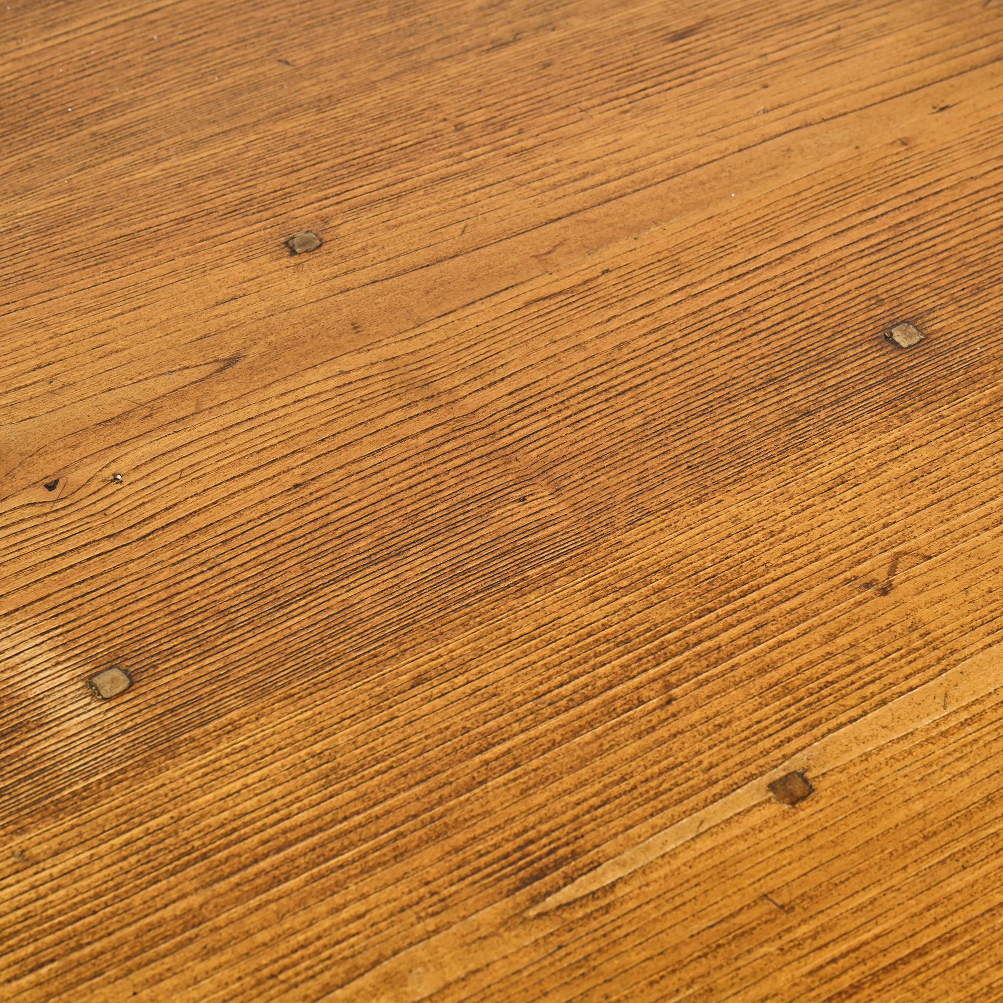 Wall-mounted table in solid wood, French Alps, around 1970.