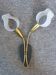 Double wall light 1950s vintage plastic reflector Rockabilly