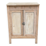 Renovated Parisian sideboard in raw solid wood 72cm