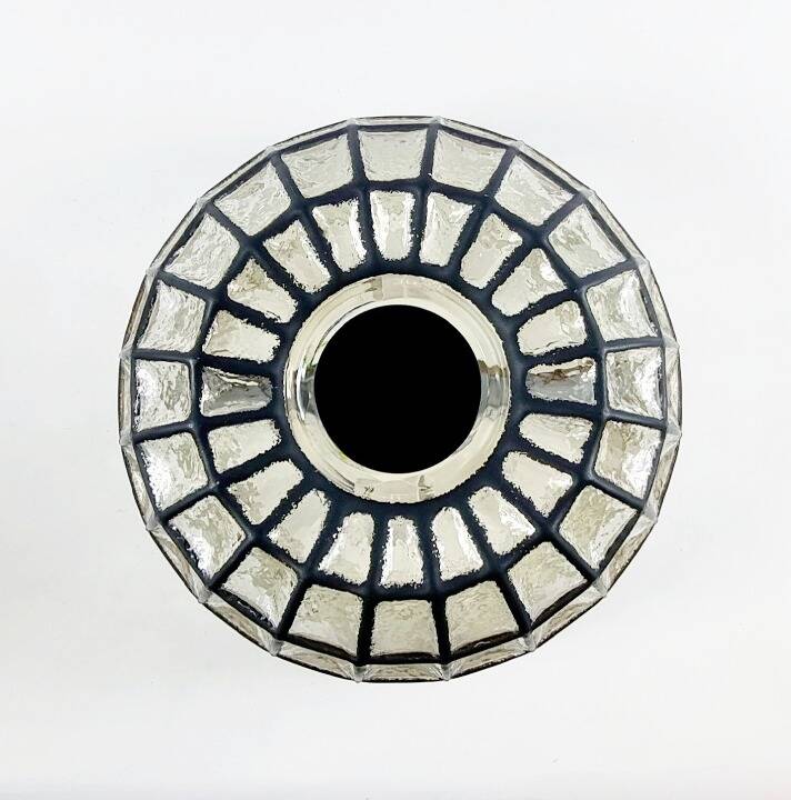 Large Mid-Century Glass Ceiling Light from Limburg, Germany, 1960s