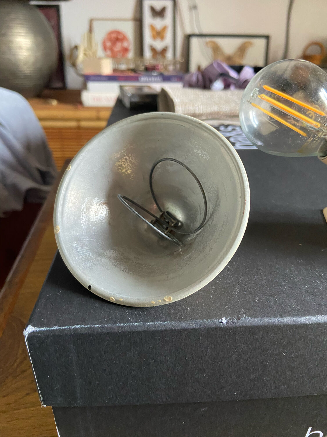 Vintage mushroom clip lamp