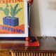 Mauro Martini, red 'Picchio' woodpecker table lamp, F.lli Martini Italy 1970s
