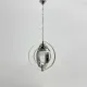 Mid-century glass sphere hanging pendant glass lamp design 1970’s space age Italy