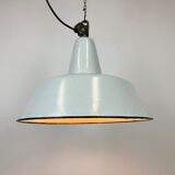 Industrial Grey Enamel Factory Pendant Lamp from Zaos, 1960s
