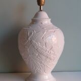 Ceramic lamp foot with floral motif, 1970 France