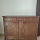 Large buffet in Regency style with carved shell in solid oak - 1900
