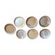 Set de 7 assiettes en grès