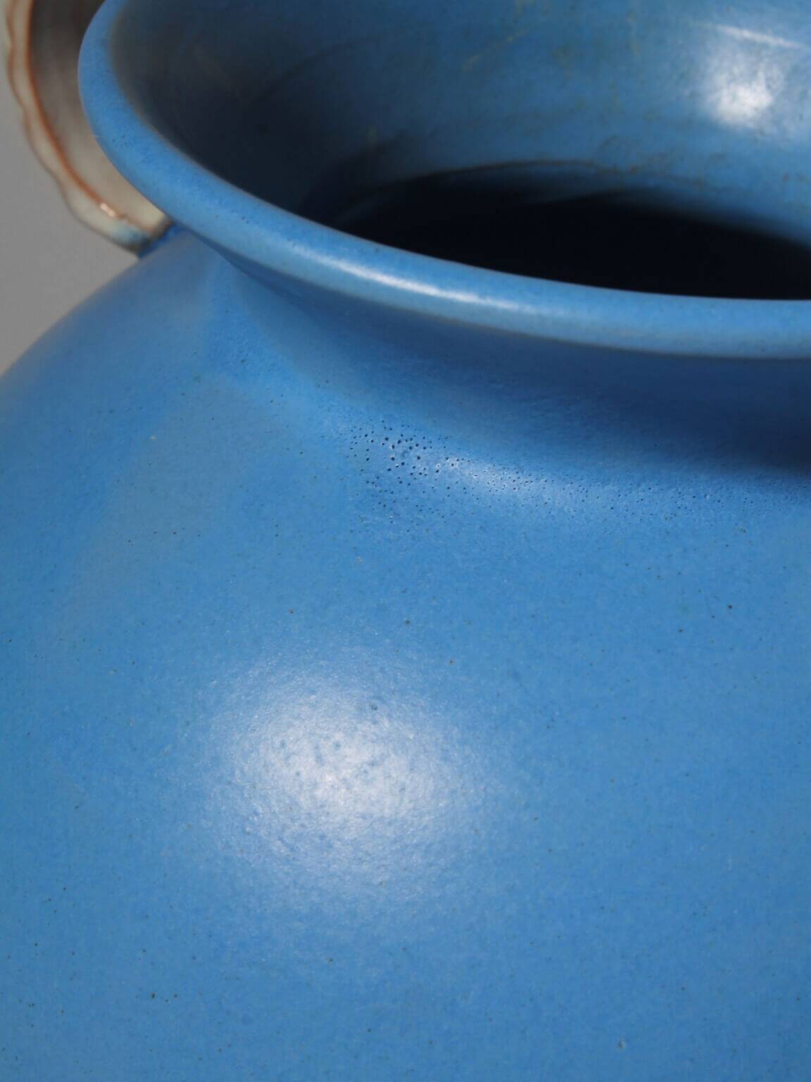 Gabriel Burmeister Art Deco Double Handled Blue Vase, 1930s