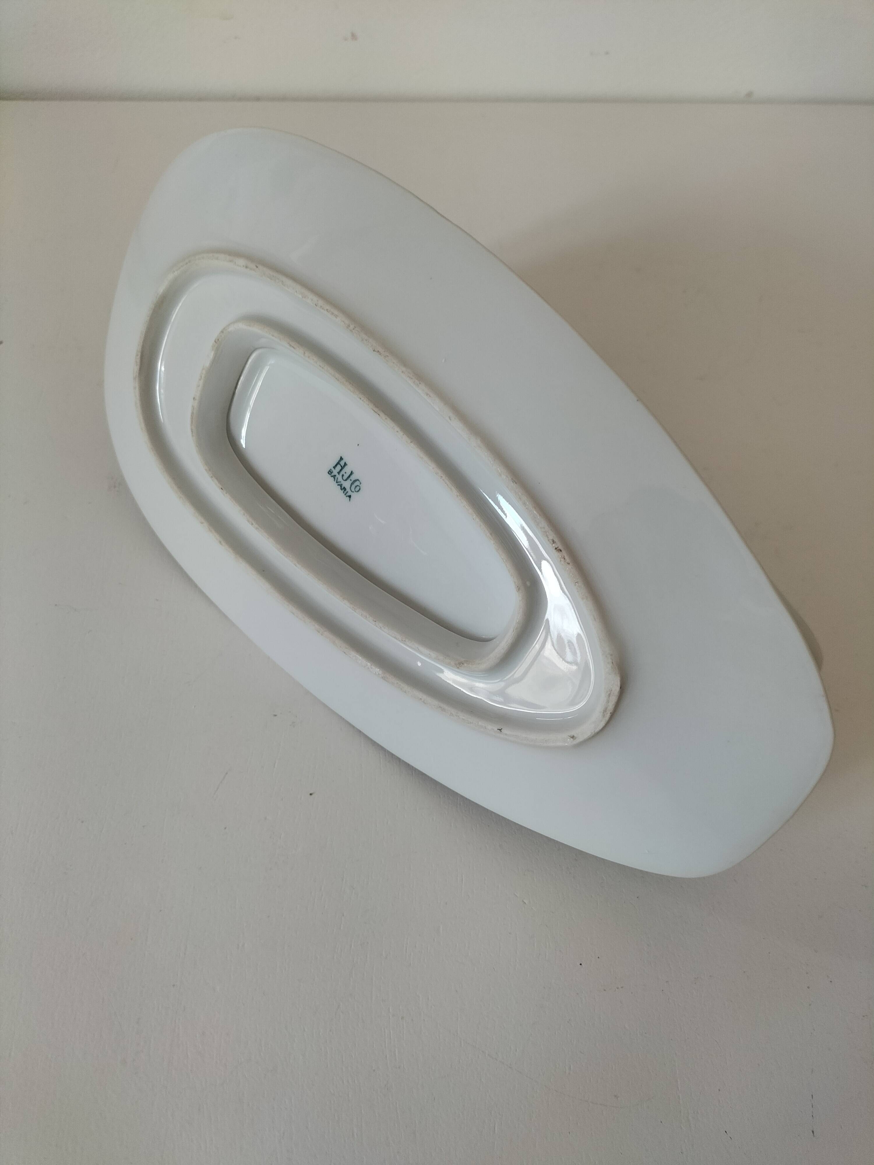 Bavaria H.J.Co porcelain sauce boat purple 1920–30