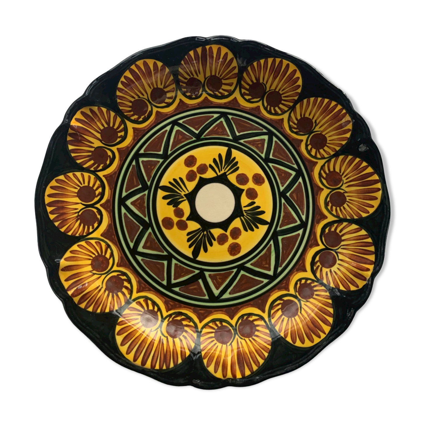 Presentation and collection plate st jean de Bretagne signed and numbered vintage