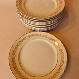 12 assiettes plates "Valence" Moulin des Loups Orchies