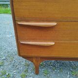 Scandinavian teak dressing table chest of drawers