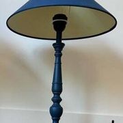 Pair of classic navy blue wooden lamps 57x25 very beautiful