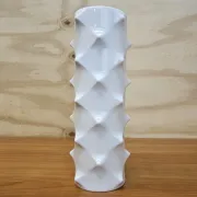 Scherzer Bavaria porcelain bisque Spikes vase. Optical Art