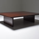 Axel Vervoordt Stained Oak and Bamboo Coffee Table - 1980's