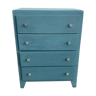 Vintage blue chest of drawers 1970