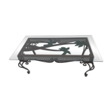 Table basse en fer forgé des années 50-60
