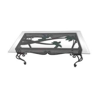 Wrought iron coffee table from the 50s and 60s
