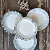 Set of four plates for dessert iron land
