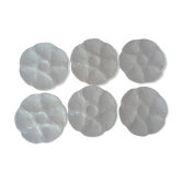 6 Plates with oysters white manufacture GIEN old