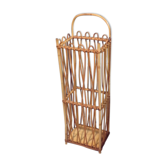 Vintage wicker umbrella holder