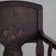 Hand-carved oak and velvet armchair, Danish furniture maker, Art Nouveau, 1939