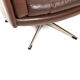 Danish swivel lounge chair in brown leather
