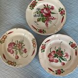 Large plates or dishes 19th century floral decoration