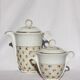 Vintage flower sugar bowl in real hard porcelain sfp