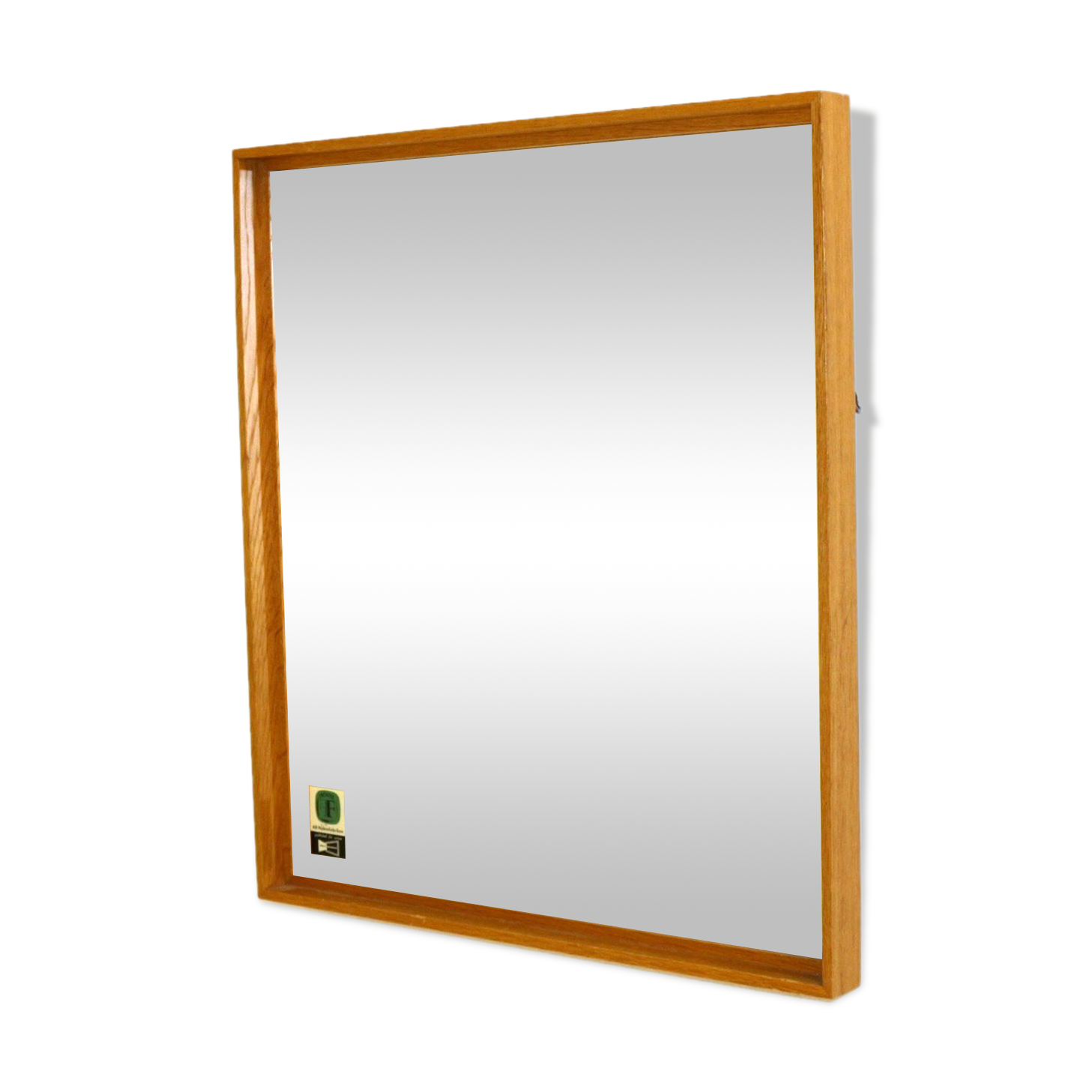 Solid oak mirror, Fröseke, Sweden, 1960 - 48x43cm