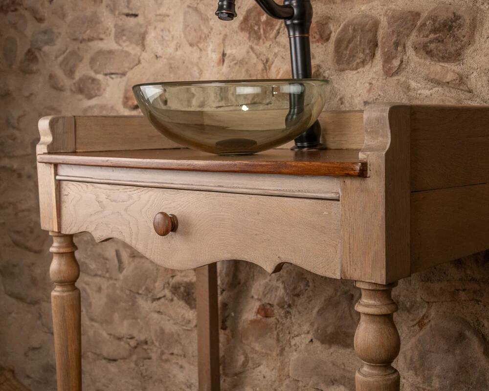 Solid wood vanity in Louis-Philippe style
