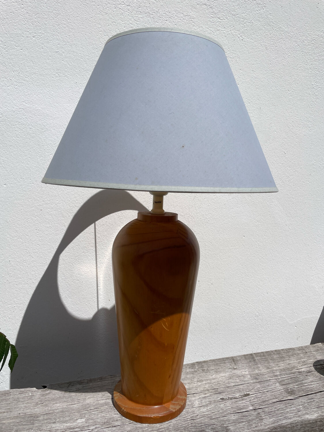 Large wooden lamp from IKEA, vintage design, 1980s