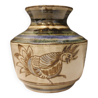 Vase by Raymonde Leduc, Vallauris