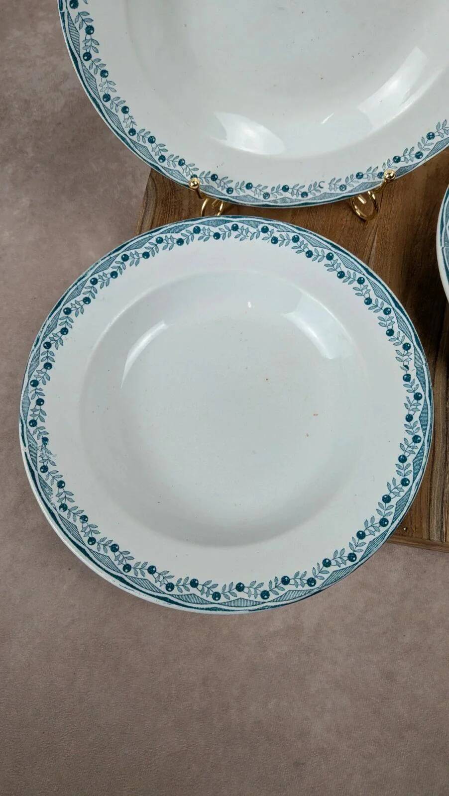 Lot de 3 assiettes creuses Orléans Sarreguemines & Digoin