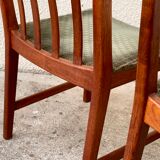 Pair of Scandinavian teak and velvet chairs 1960