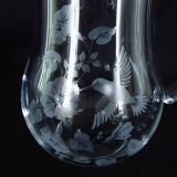 AVON crystal water carafe, engraved
