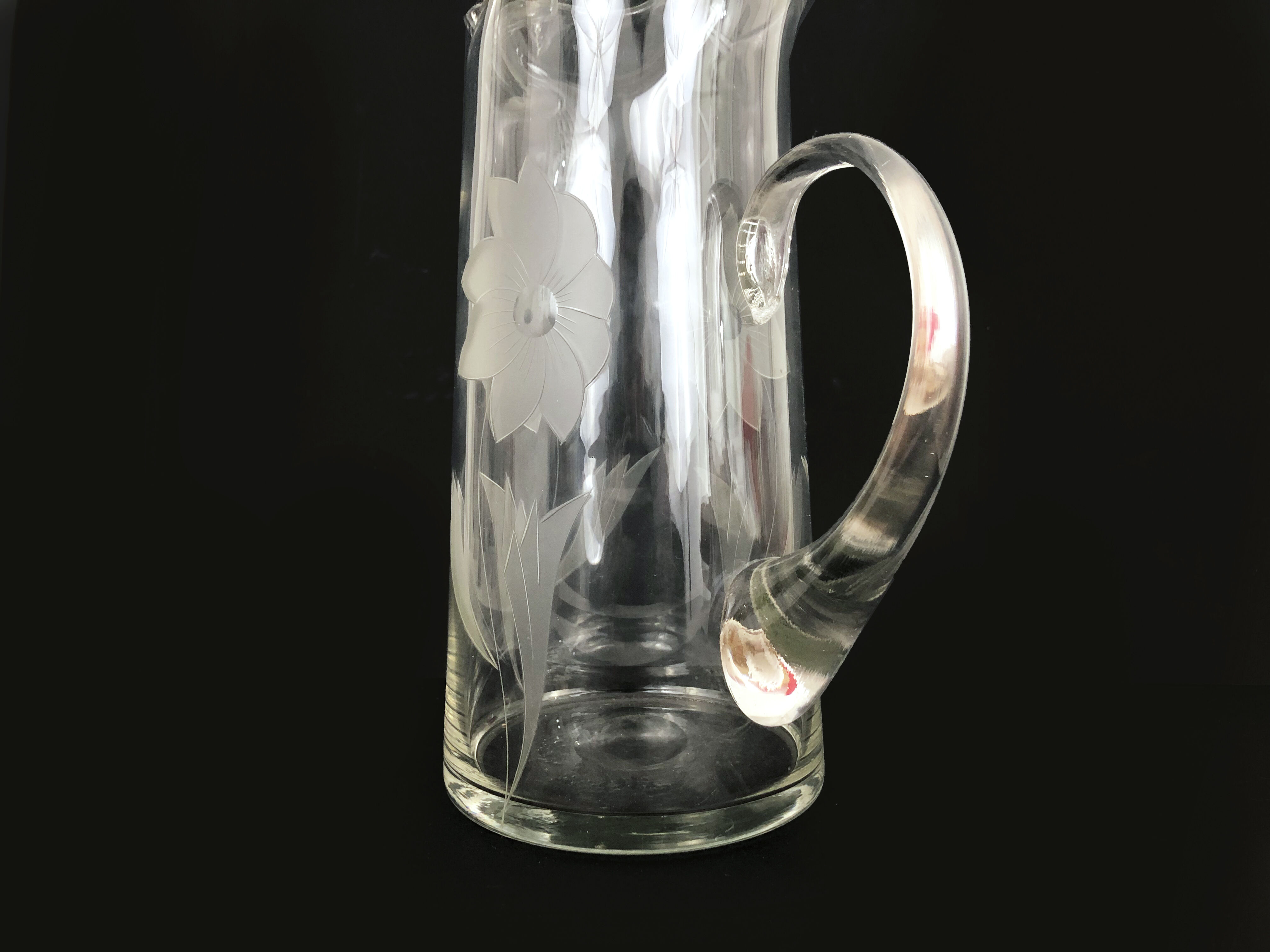 Orange service, vintage crystal water service. Year 50