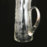 Orange service, vintage crystal water service. Year 50