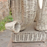 Vintage rattan elephant couch tip