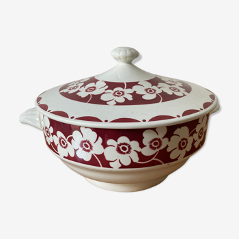 Soupière en porcelaine vintage Digoin Sarreguemines