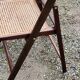 Set of 4 folding chairs wood and canning of the 70s