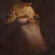 Peinture espagnole d'une scène d'intérieur du XXe siècle
