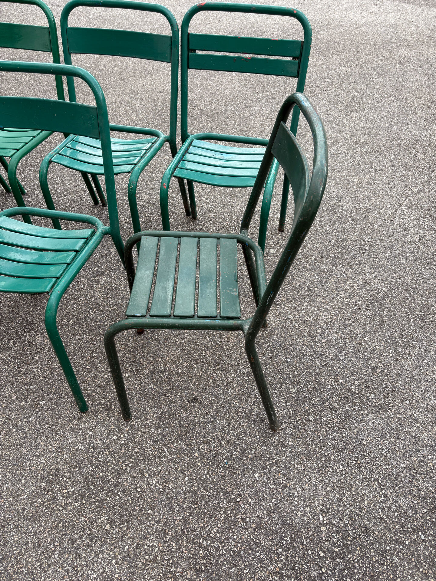 Set de 8 chaises bistrot de terrasse en métal