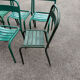 Set de 8 chaises bistrot de terrasse en métal