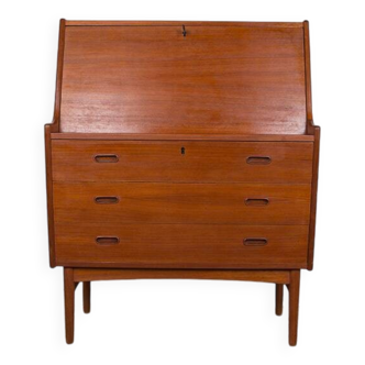 Secrétaire, bureau Danois en Teck modèle 37 par Arne Wahl Iversen pour Vinde Mobelfabrik 1960.